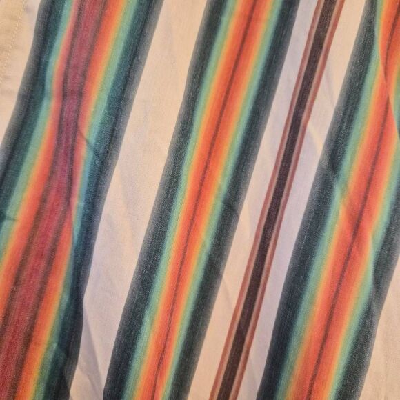 NWT Lucky & Blessed Striped Lightweight V-neck Romper: Sexy Resortwear Rasta - Picture 3 of 5